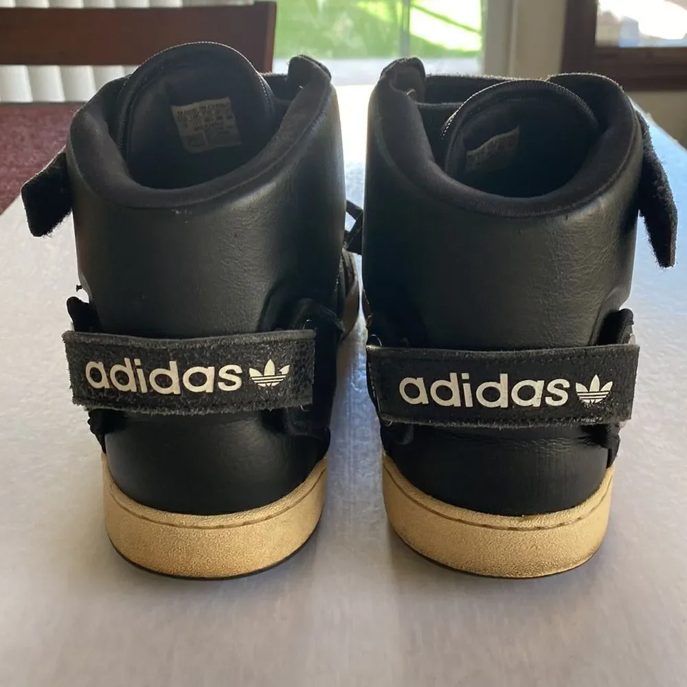 ADIDAS Men’s Black Leather HiTops Art# G59950 Size 12